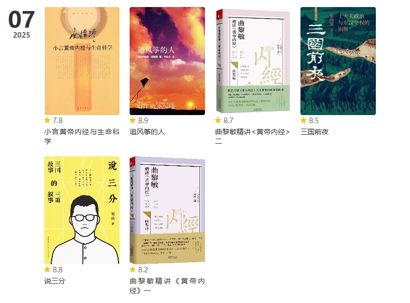 2025年6月、7月阅读总结：女性觉醒的兴起、中年衰老的面对、东汉三国的精彩插图1